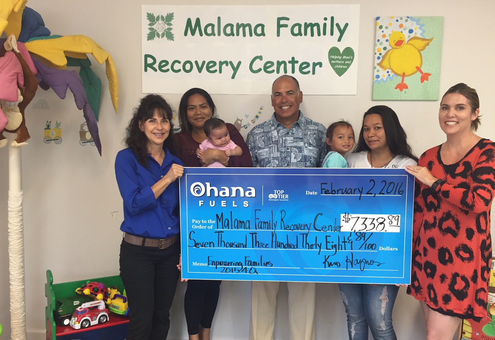 OF Check Presentation to Malama 1