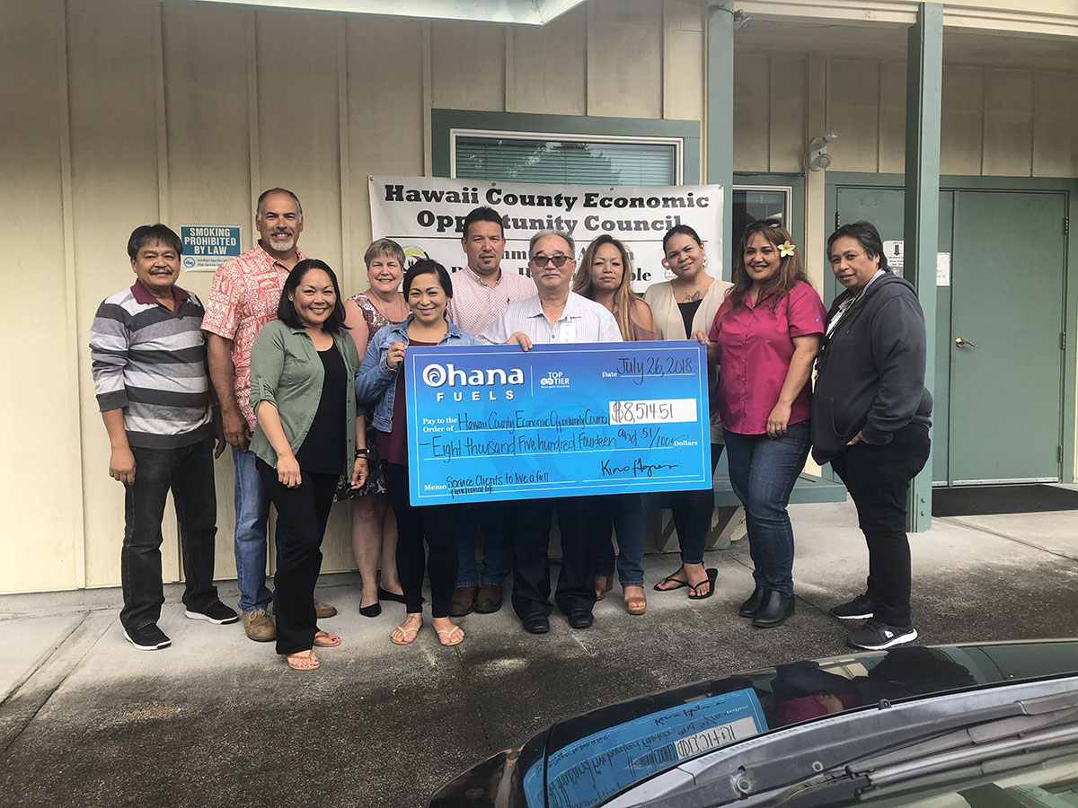 Hawaii County Economic Opportunity Council Ohana Fuels Donation