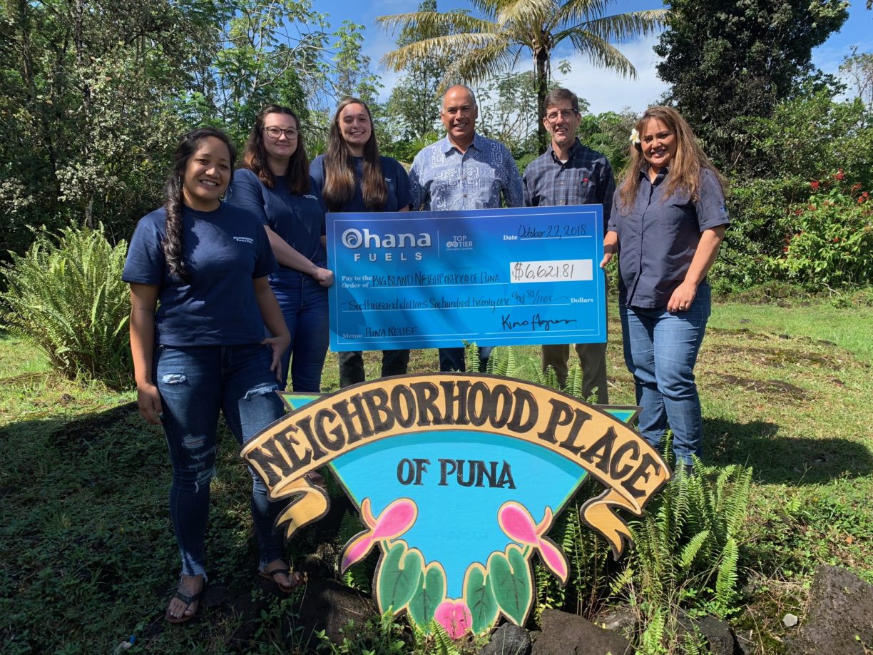 Big Island Neighborhood of Puna Ohana Fuels Donation