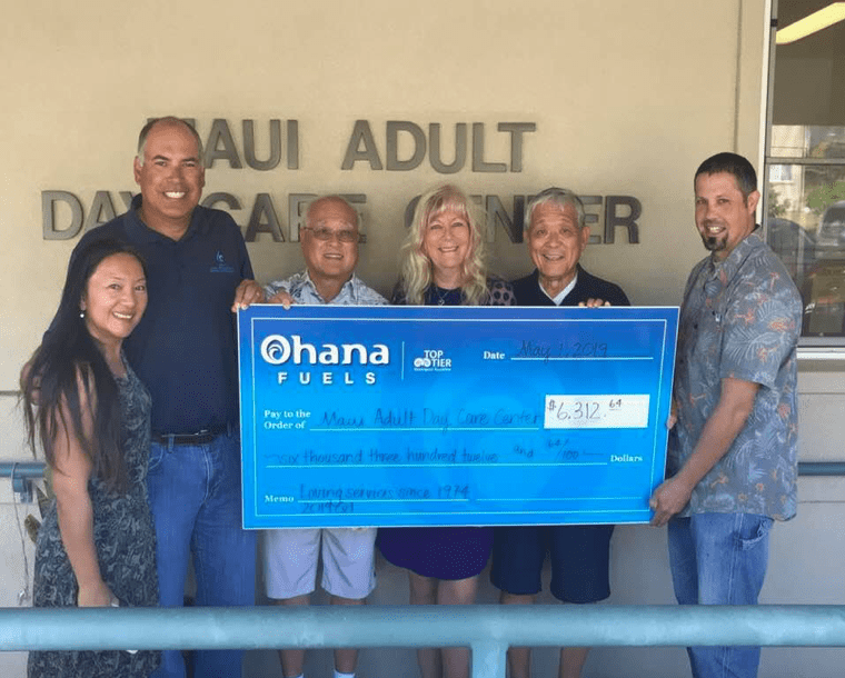 Maui Adult Day Care Ohana Fuels Donation