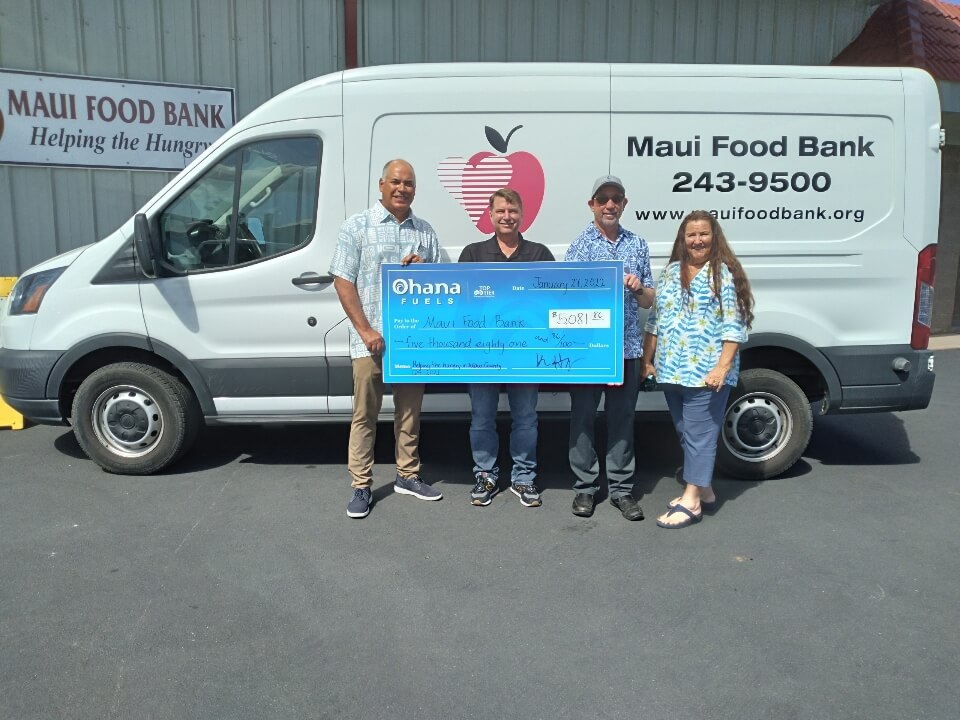 Maui Food Bank Benefits from Generous Ohana Fuels Donation